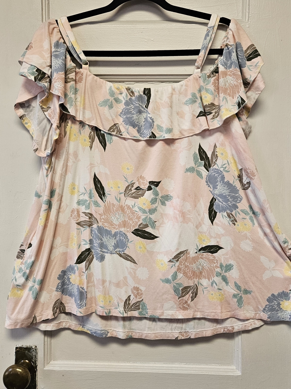 Torrid Pastel Floral Tie-Front Knit Top